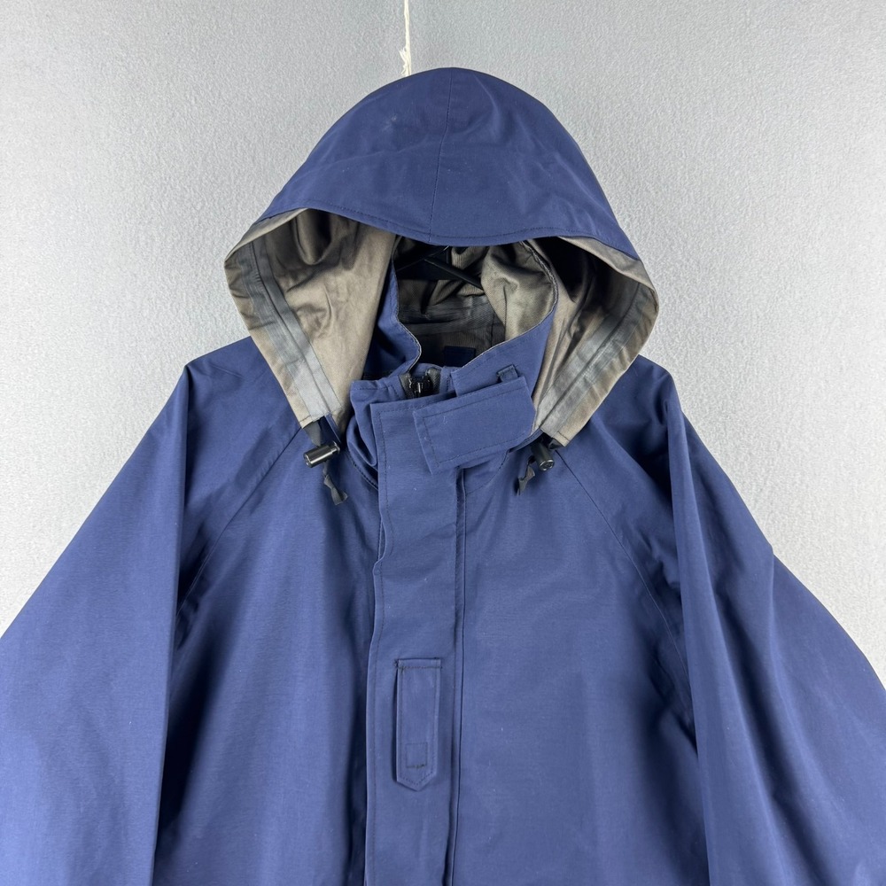 USN Goretex Fowl Weather II Parka Mens Large Blue Waterproof Shell Military USA - Picture 2 of 16
